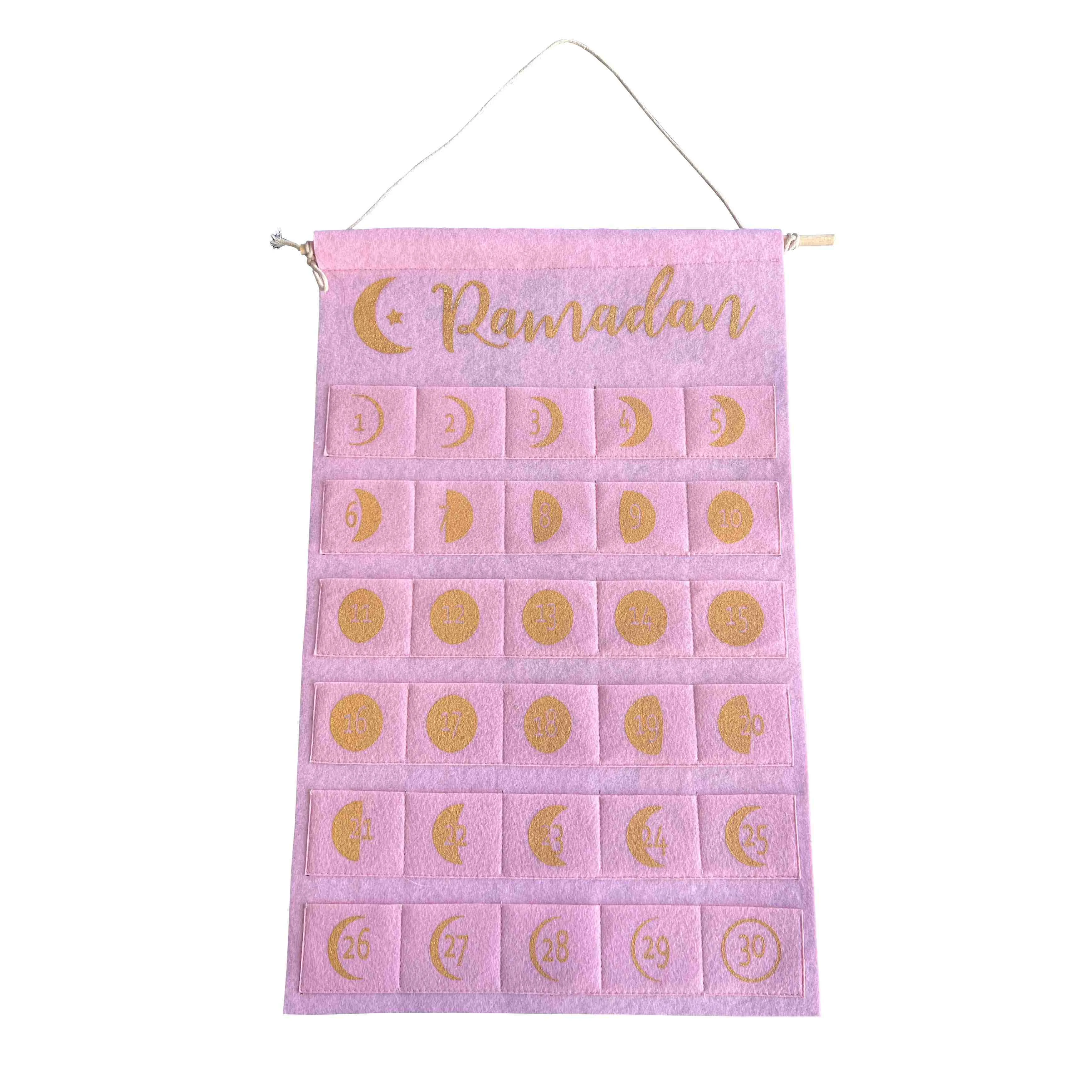 Felt Ramadan Calendar
Pink — front view