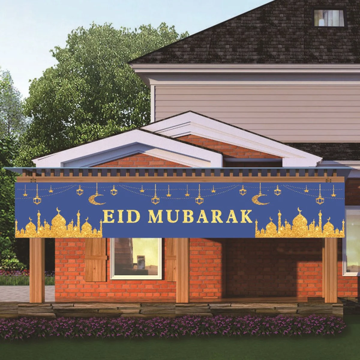 Eid Polyester Cloth Banner — size reference