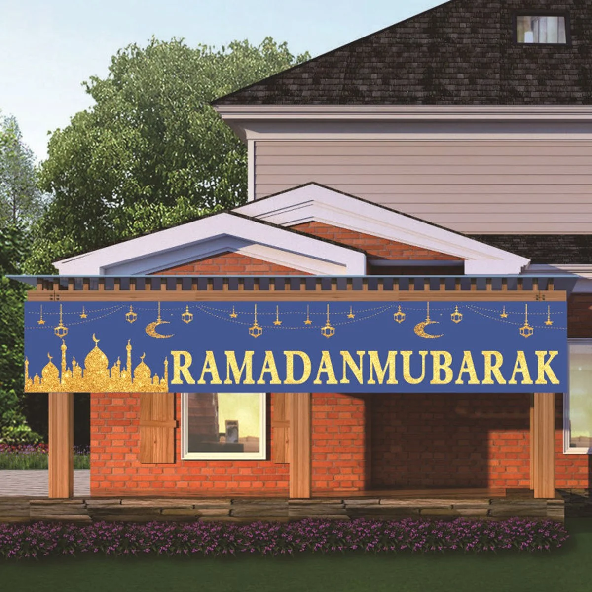Ramadan Polyester Cloth Banner — detail