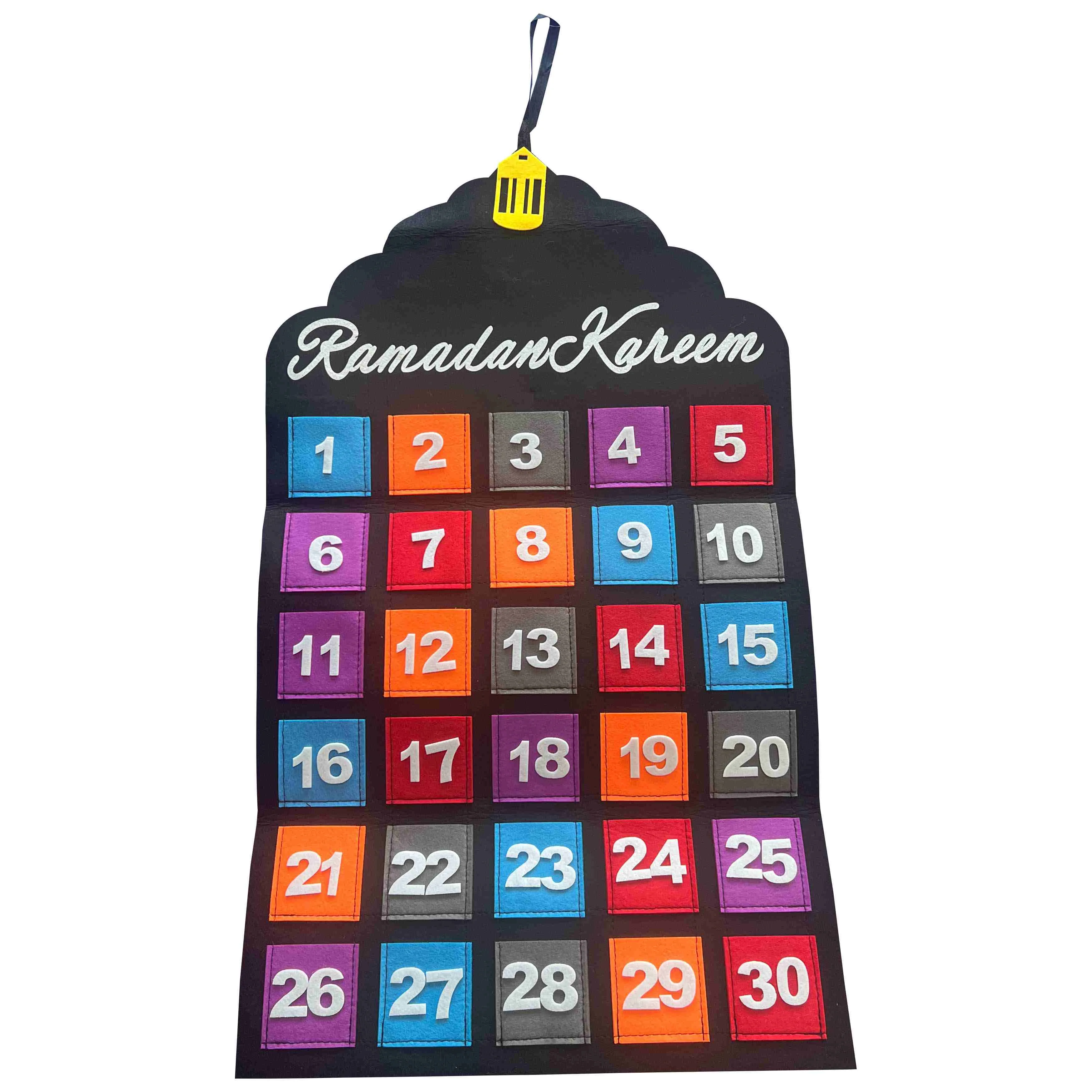 Felt Ramadan Calendar Multicolor 1pcs — front view