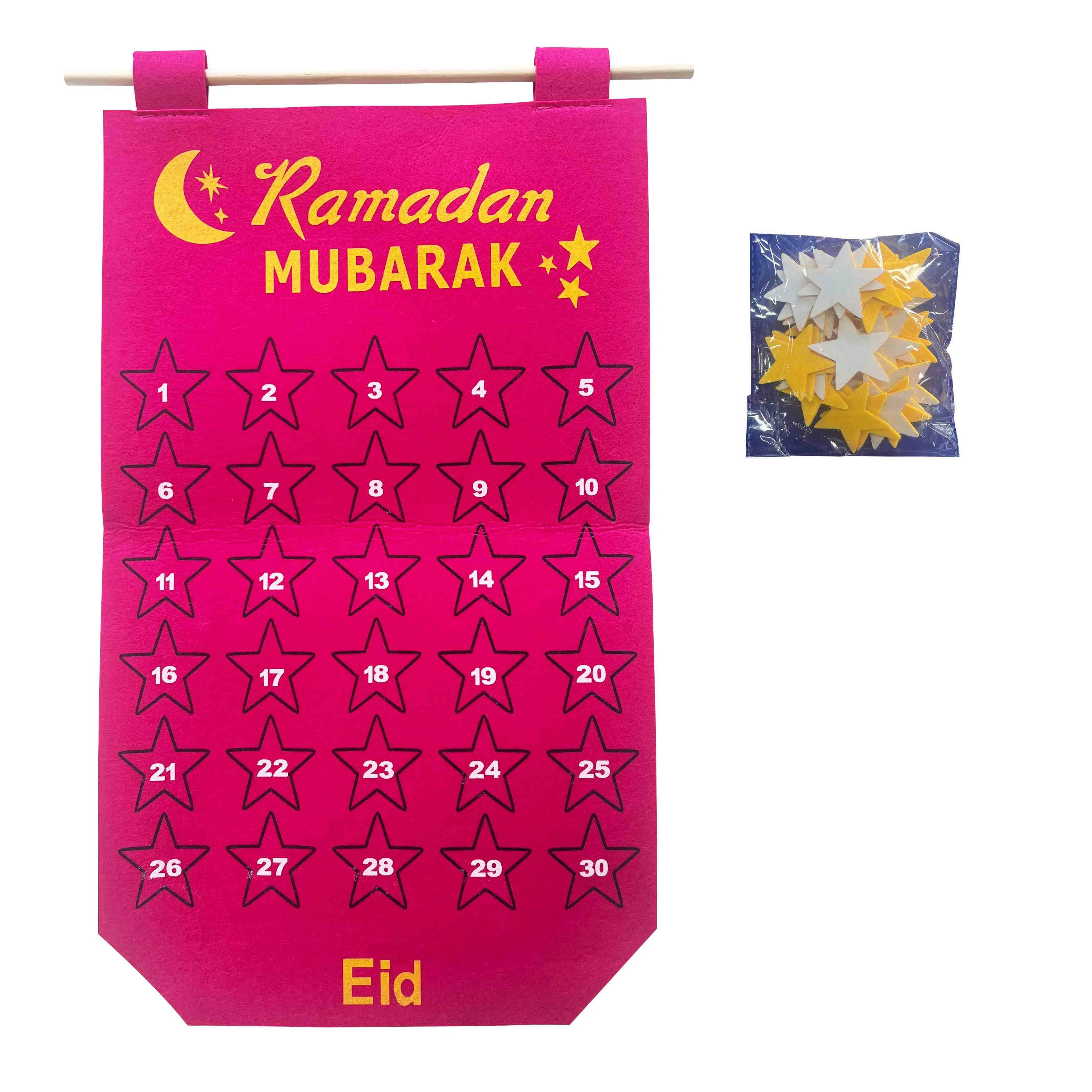 Felt Ramadan Calendar with Red Star Marker