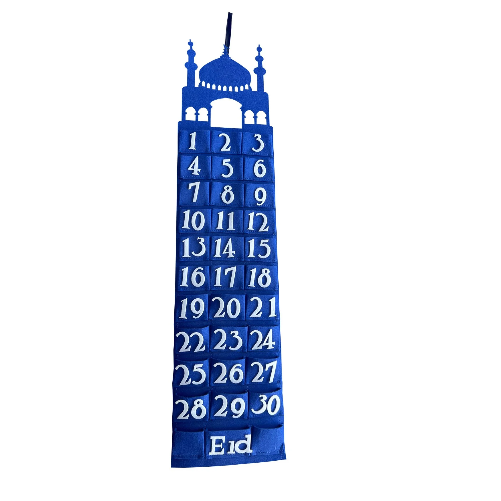 Felt Ramadan Calendar
Slim Blue — front view