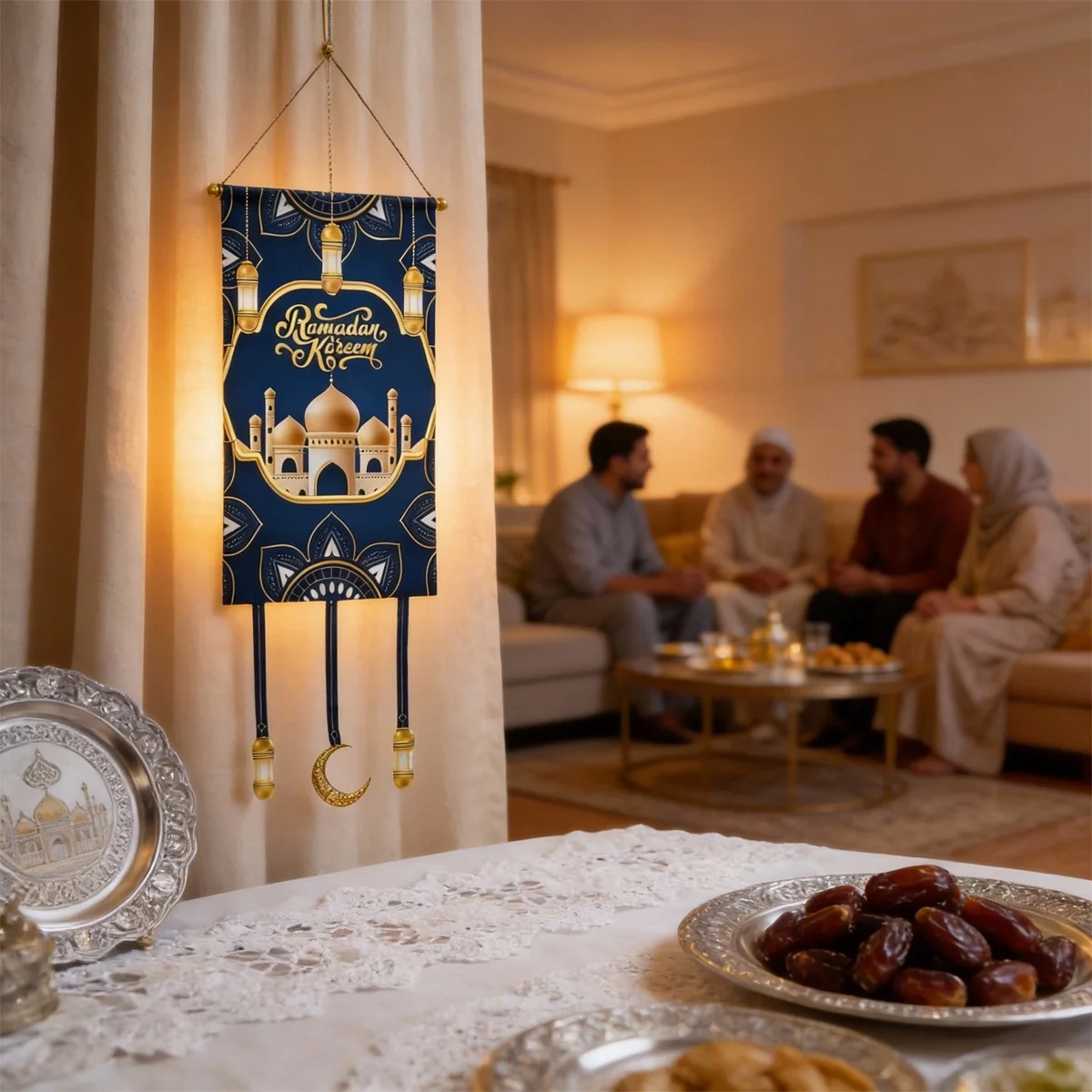 Ramadan Kareem Hanging Decoration 1pcs — size reference