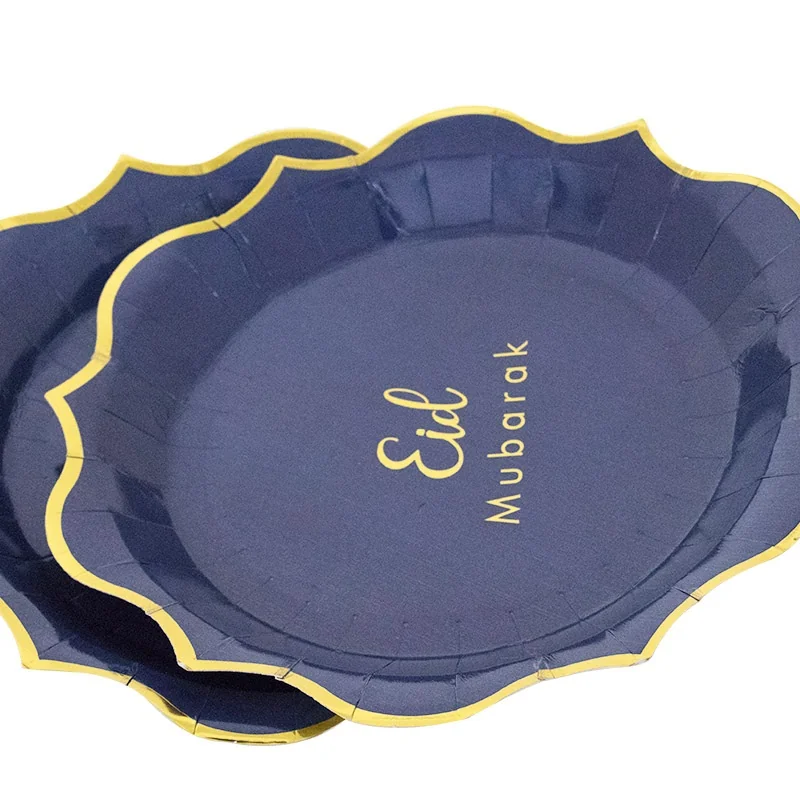 9 Eid Mubarak plates 9" 8pcs