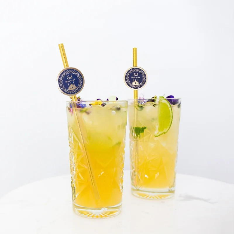 8pk Eid Mubarak Straws 8pcs — front view
