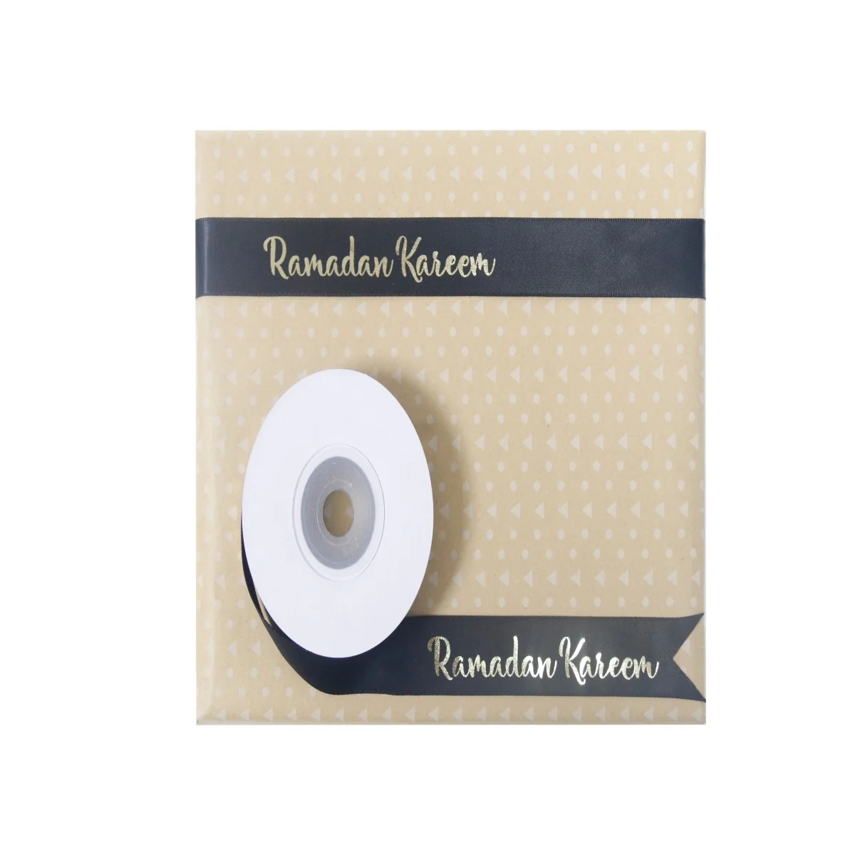 Ramadan Gift Wrapping Ribbon 910cm Black — front view
