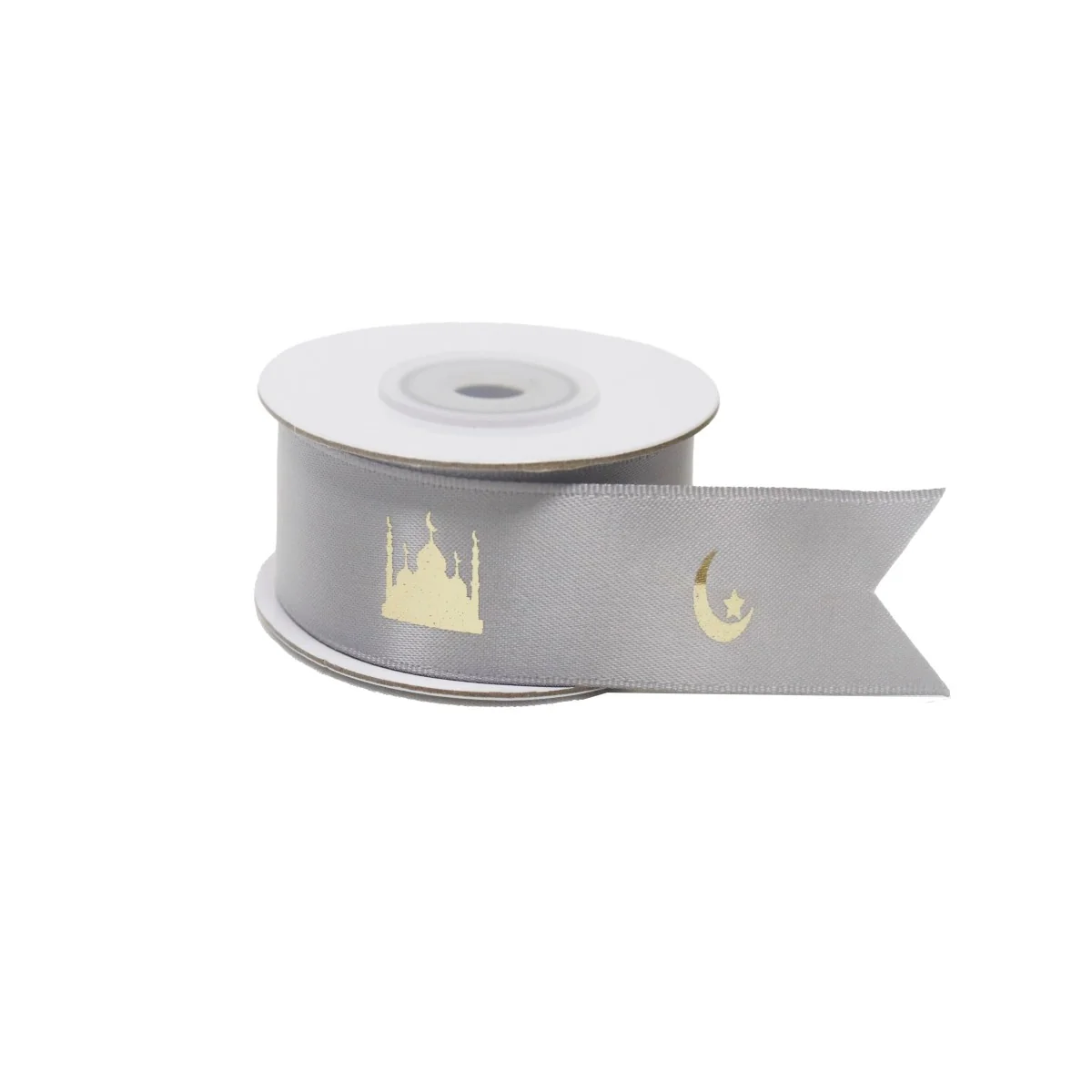 Ramadan Gift Wrapping Ribbon 910cm Silver — front view