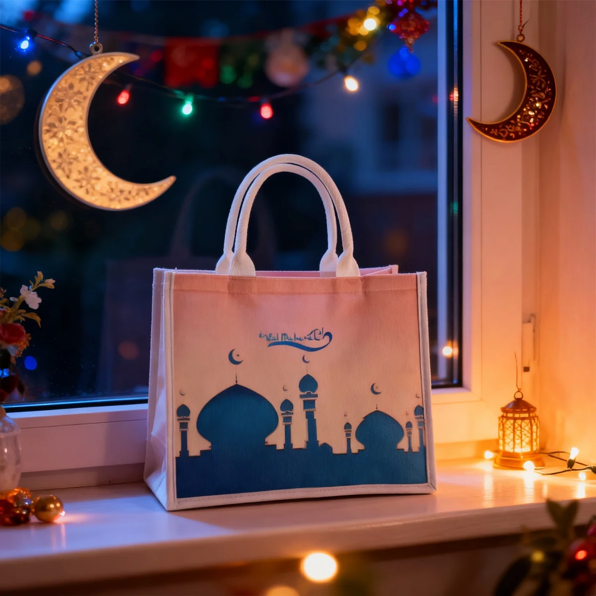 EID Mubarak Tote Bag 1pcs — front view