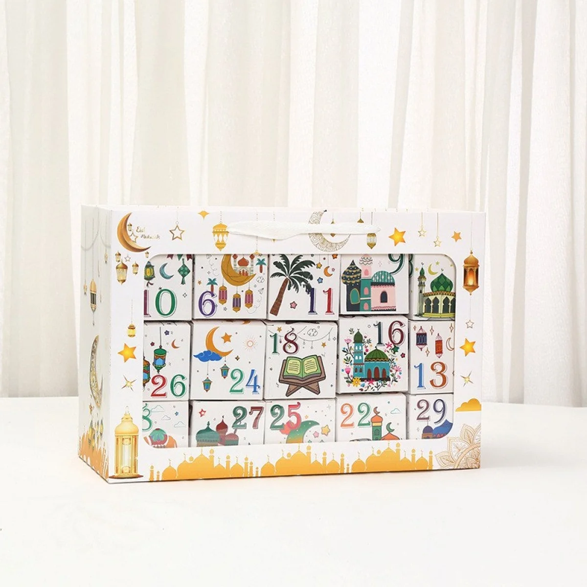 DIY Eid Countdown Calendar Boxes Set 1pcs — size reference