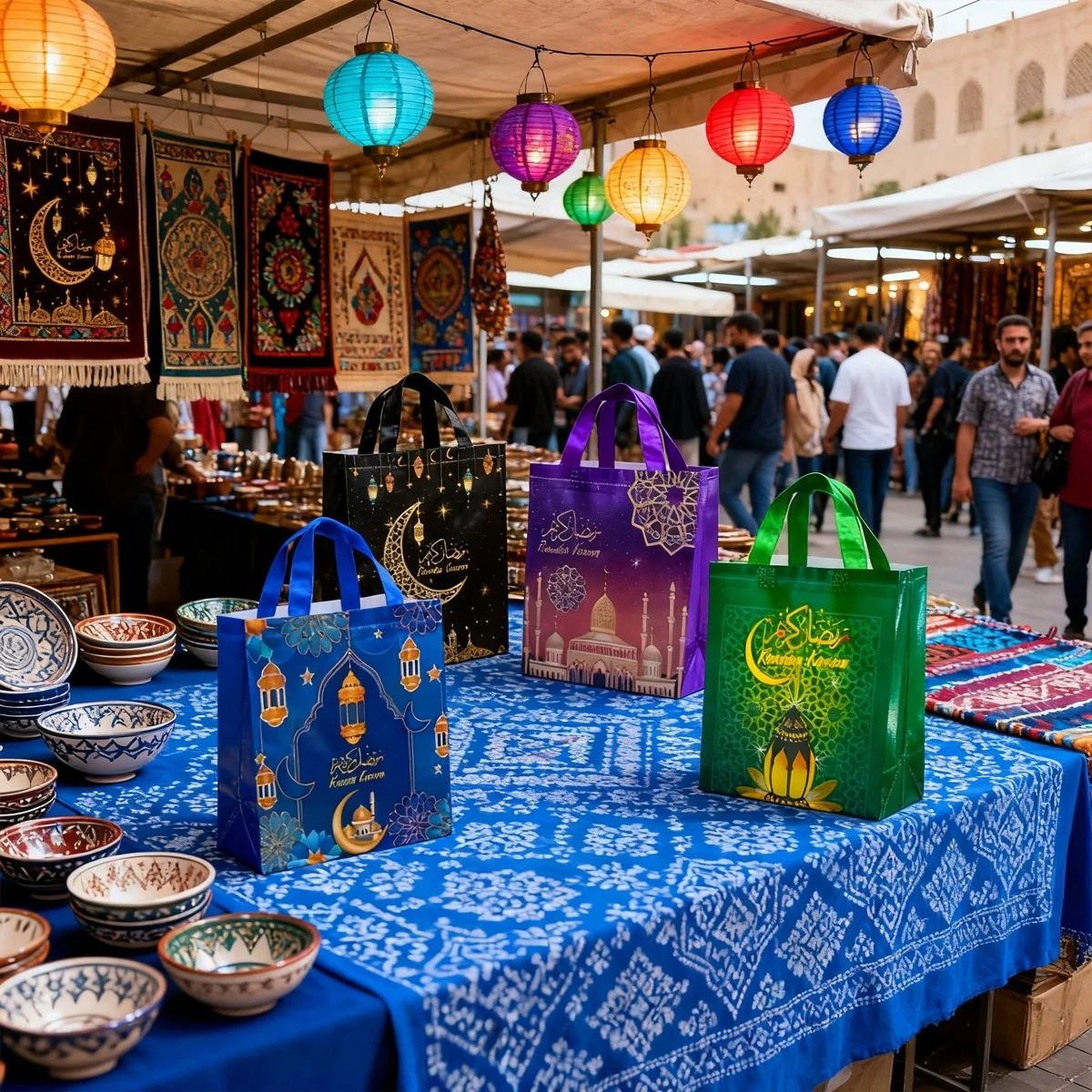 Ramadan Kareem Gift Bags - M 1pcs — angle view