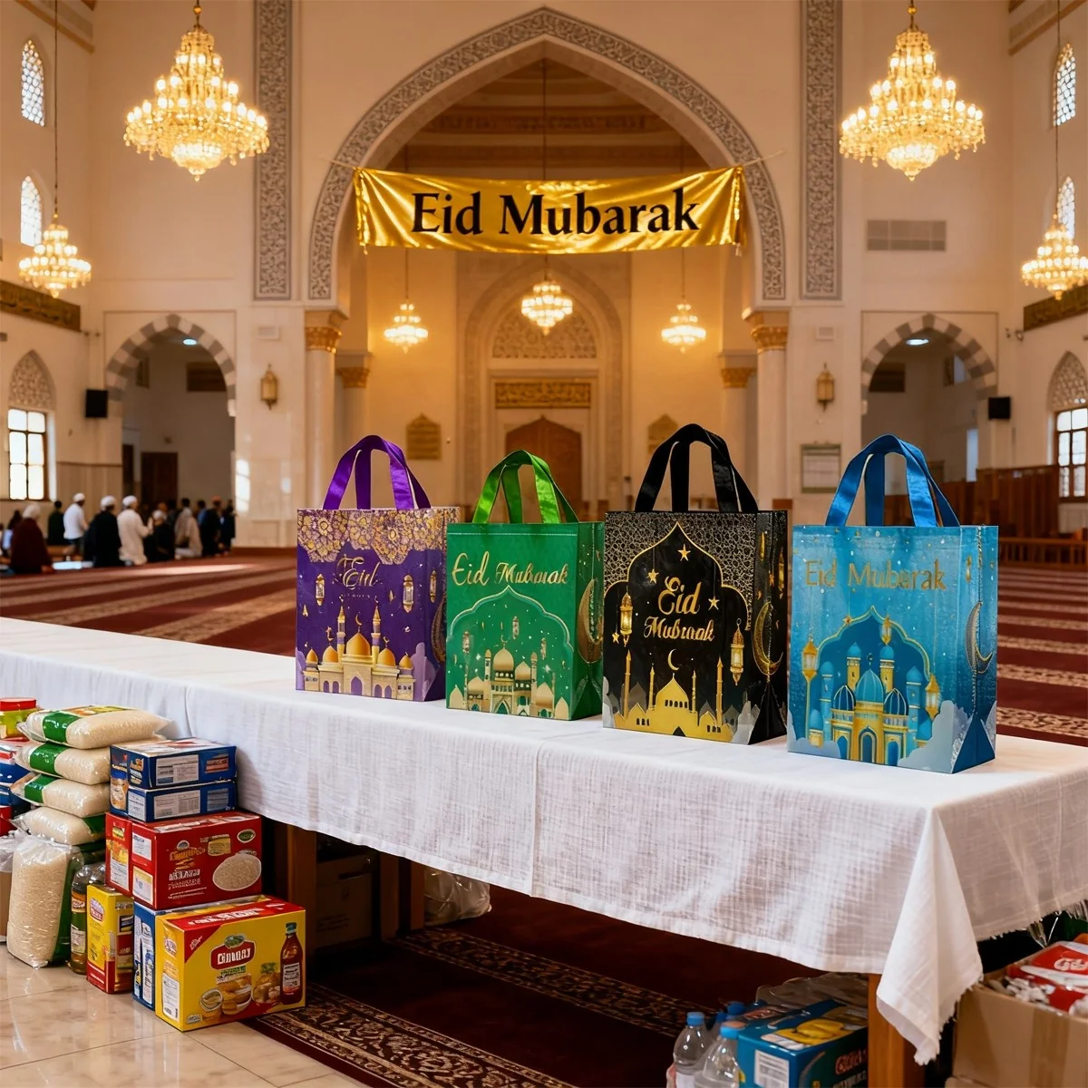 Eid Mubarak Gift Bags - S 1pcs — size reference