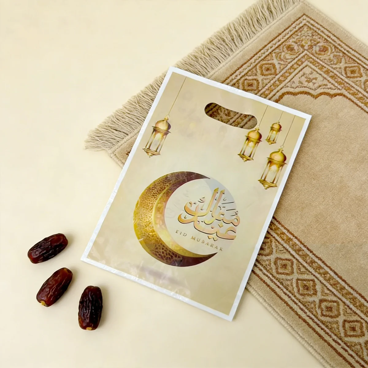 EID Mubarak Plastic Bag PE 12pcs — packaging