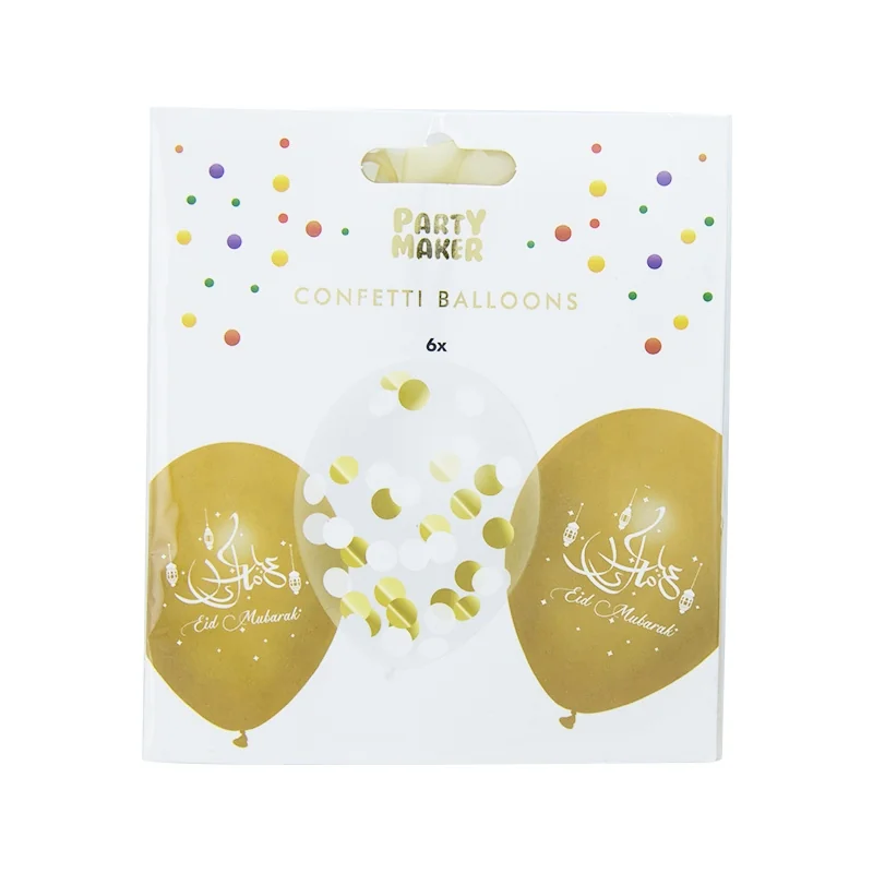 Eid Printed and Confetti Balloon 6ct — packaging