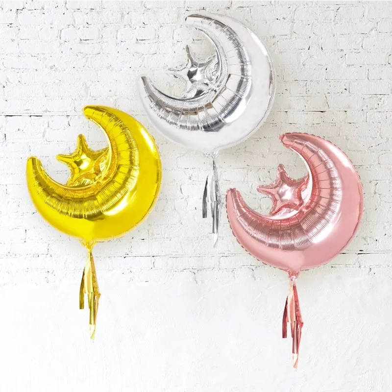 Ramadan Moon Star Shape Foil Balloon — detail