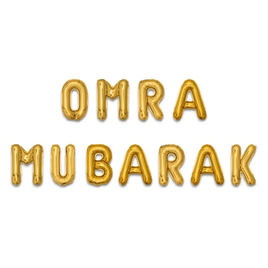 OMRA mubarak balloons — front view