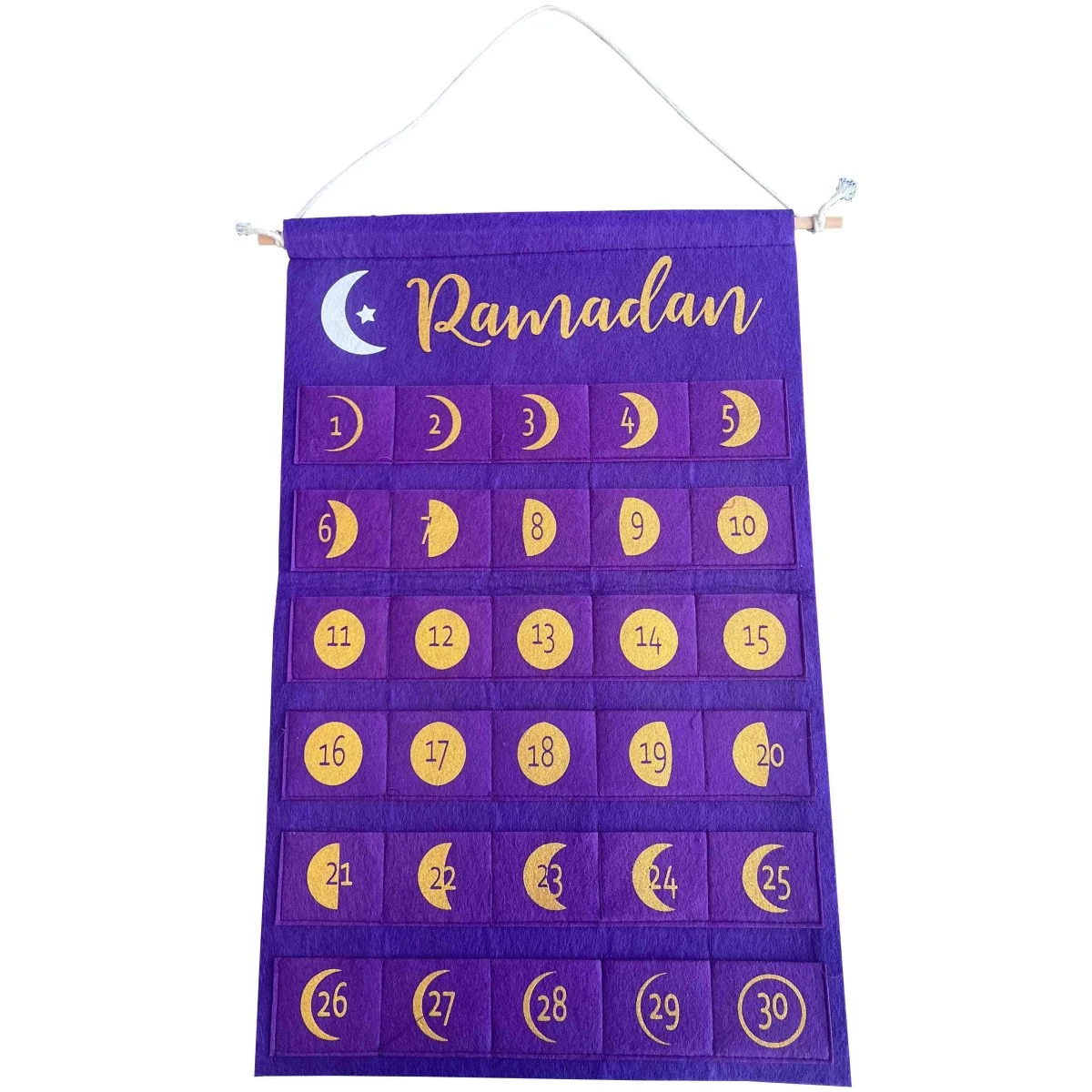 Felt Ramadan Calendar
Purple — front view