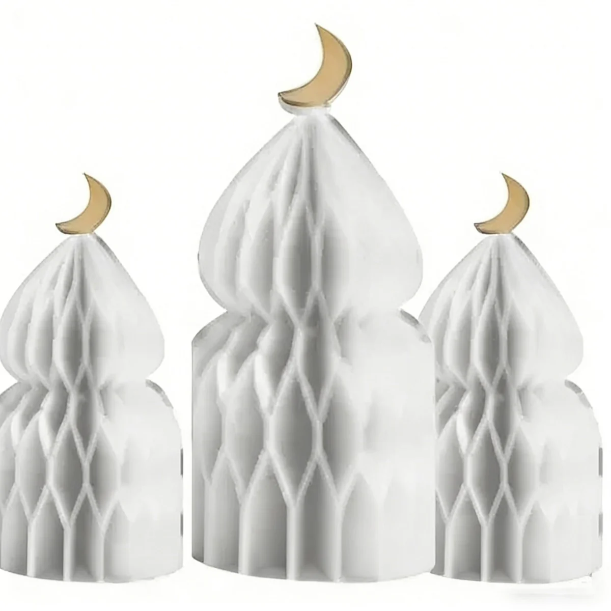 Ramadan honeycomb centerpiece — front view