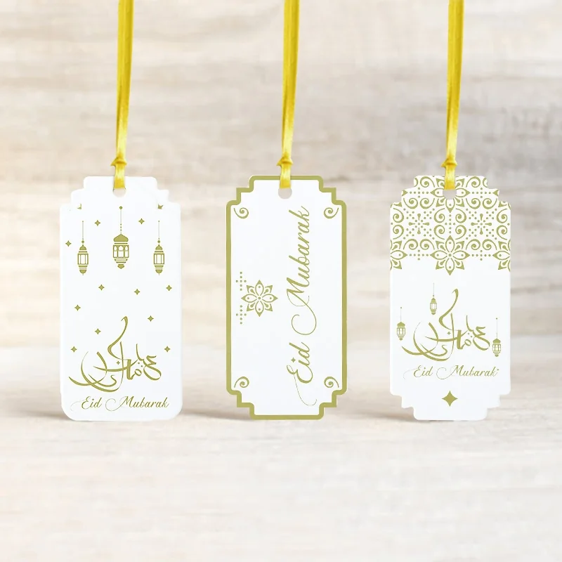 Eid Gift Tag includes Ribbon 8ct — front view