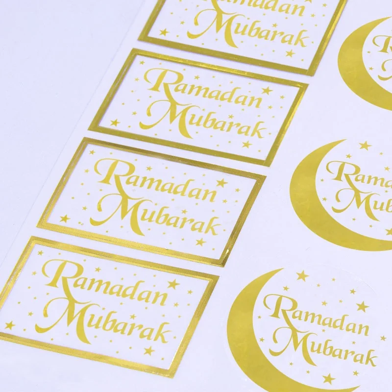 Ramadan Mubarak Transparent label stickers 1pcs — front view