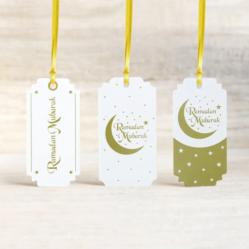 Ramadan Gift Tag includes Ribbon 8ct — front view