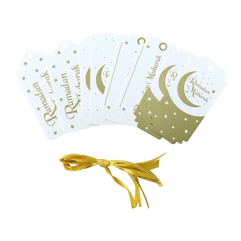 Ramadan Gift Tag includes Ribbon 8ct — size reference