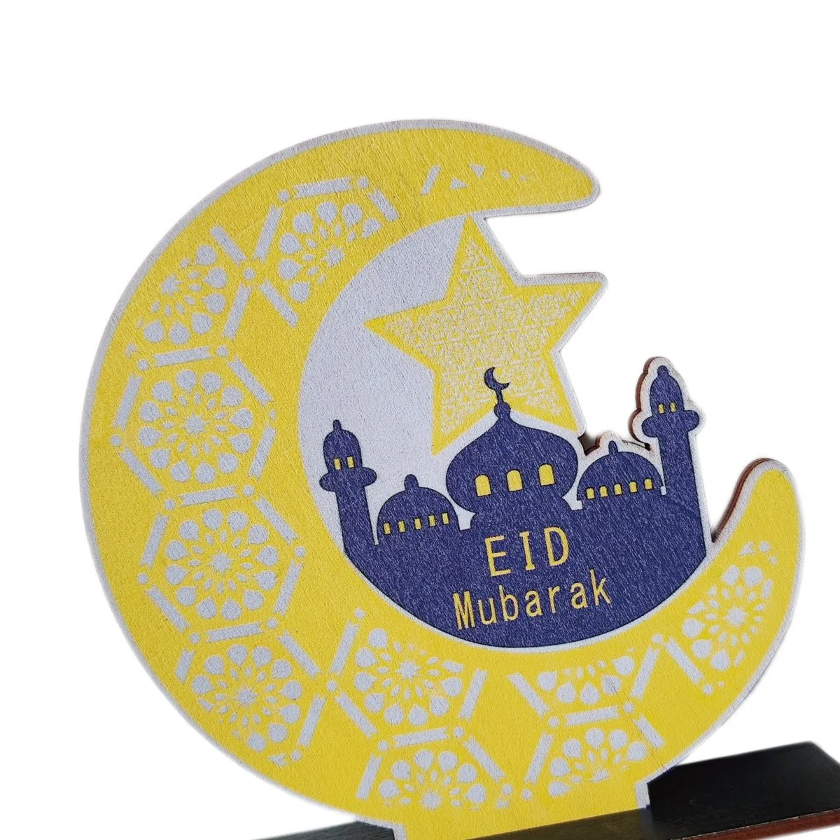 EID Wooden Decoration 1pcs — angle view