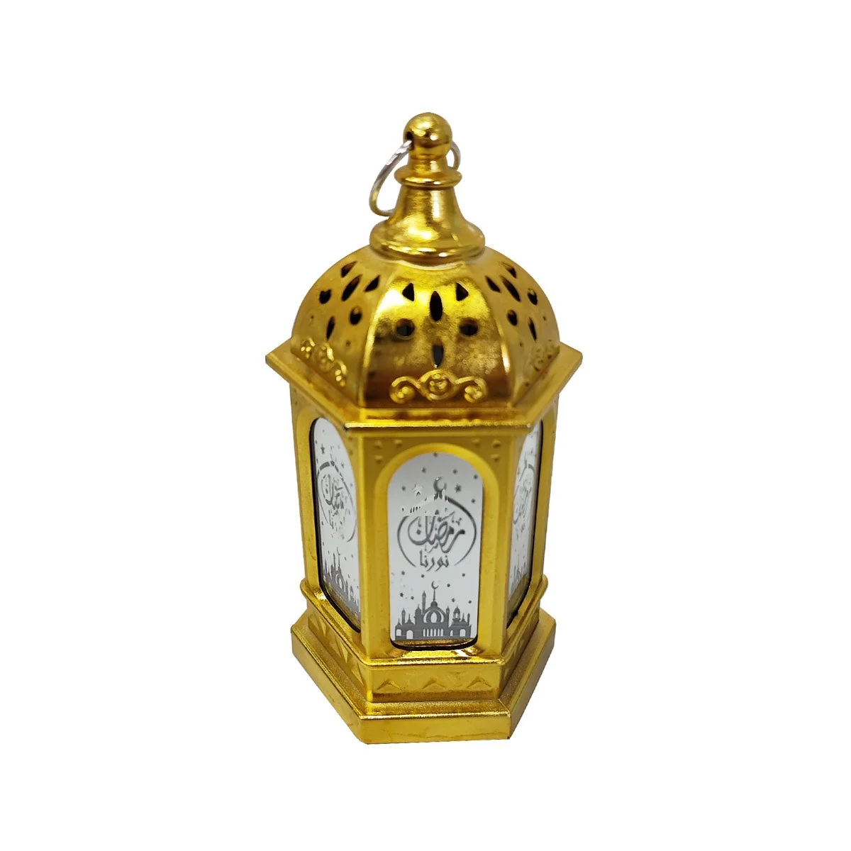 Ramadan Lantern Ornament Gold Color — angle view
