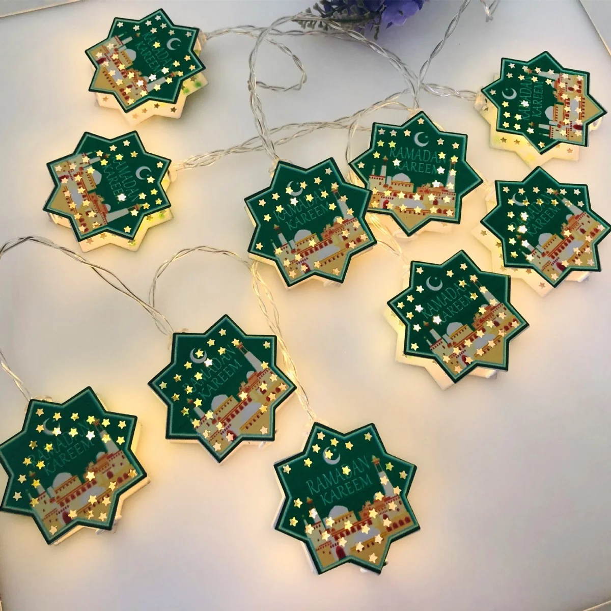 Ramadan Led Garland with Battery Case — front view