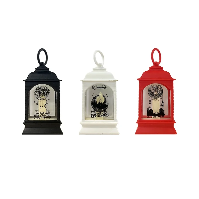 Ramadan Faux Candle Lantern mix 3 colors 12ct — detail