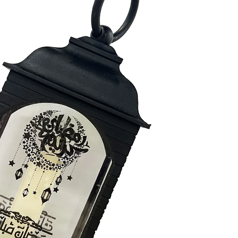 Ramadan Faux Candle Lantern mix 3 colors 12ct — angle view