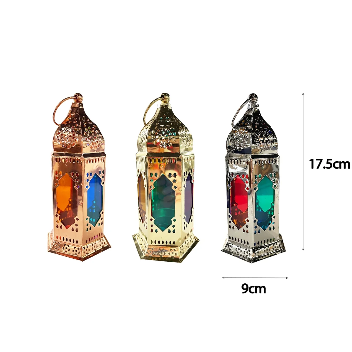 EID CANDLE LANTERN LED 9*18cm 12pcs