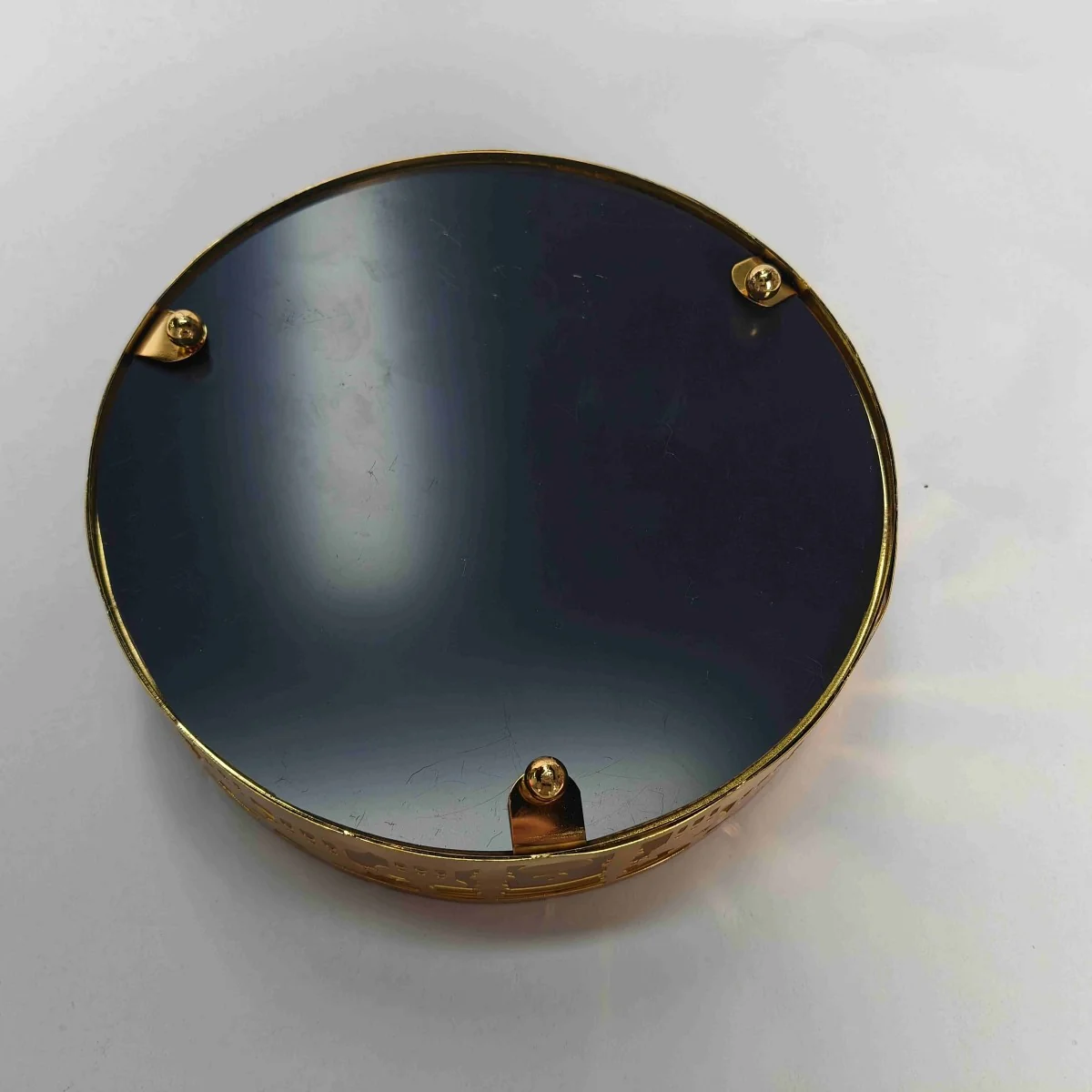 EID Golden Mirror Round Serving Tray 48pcs — angle view