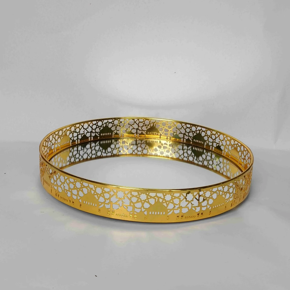 EID Golden Mirror Round Serving Tray 48pcs — packaging