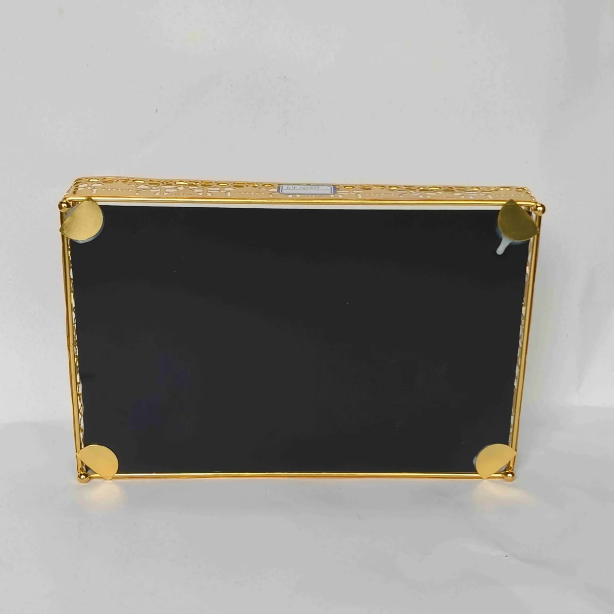 EID Golden Mirror Rectangle Serving Tray 48pcs — detail
