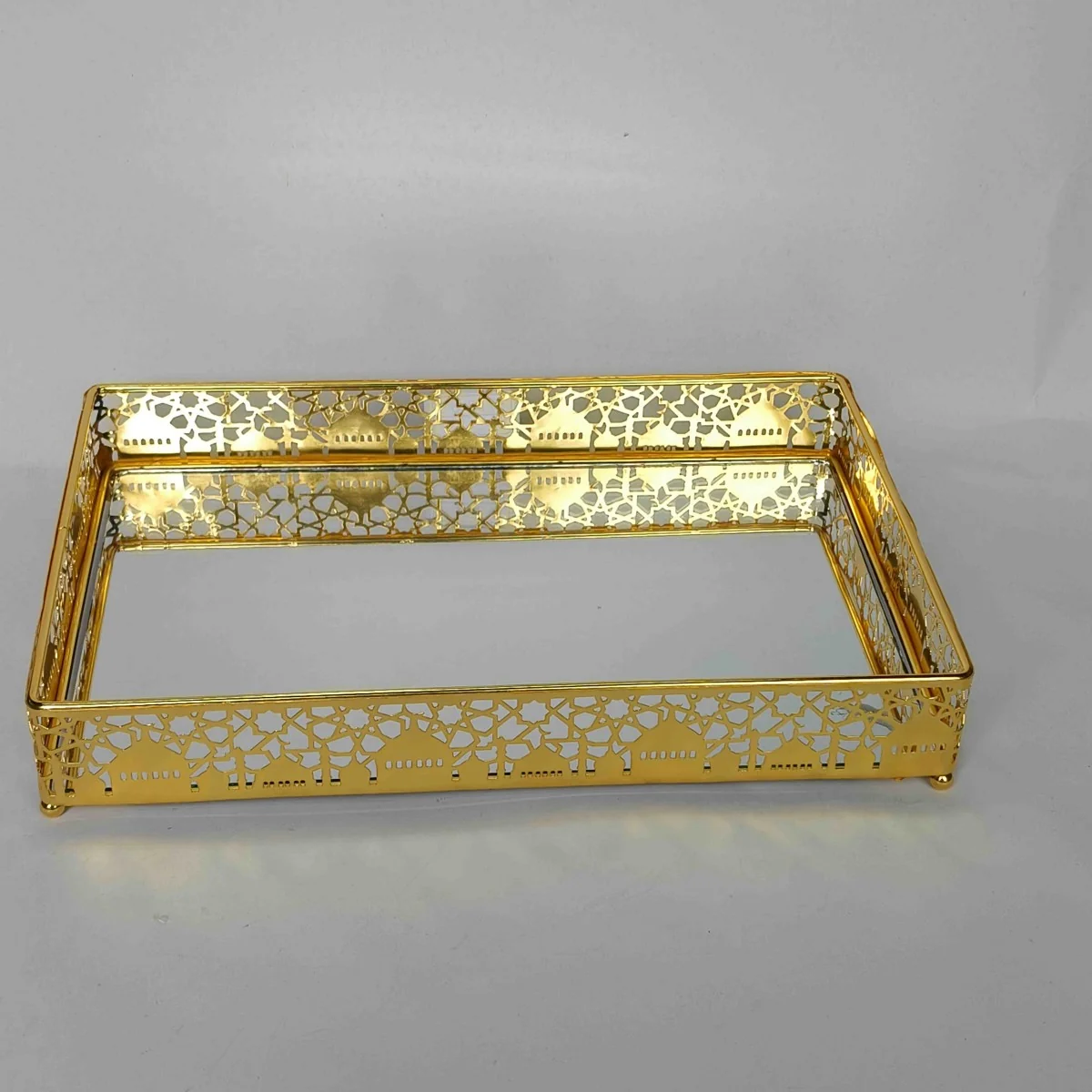 EID Golden Mirror Rectangle Serving Tray 36pcs — packaging