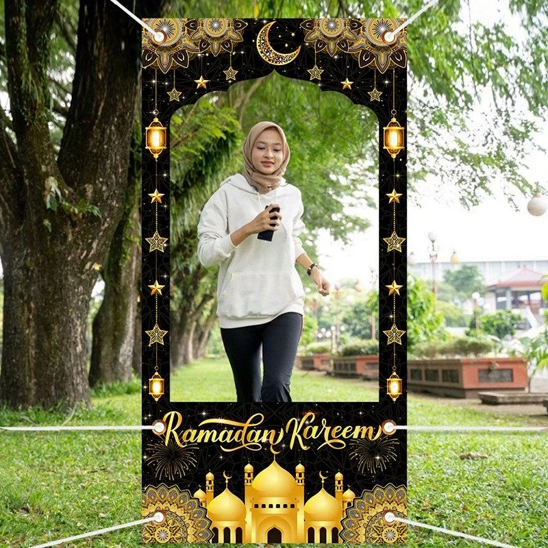 Ramadan cloth photo background — front view
