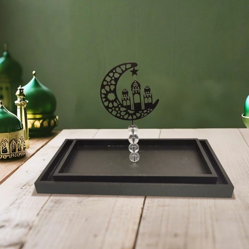 Eid al-Fitr Wooden Decorations — front view