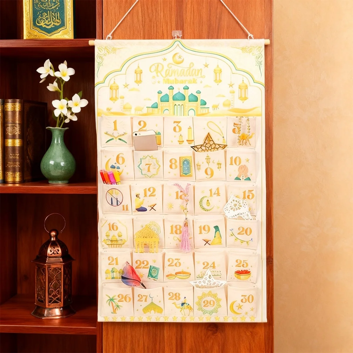 Ramadan CALENDAR calendar hanging deco — front view