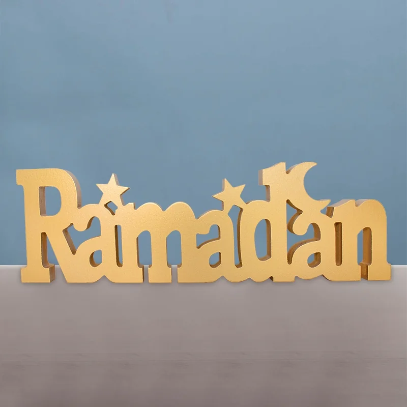 Ramadan wooden decoration wood 1pcs — front view