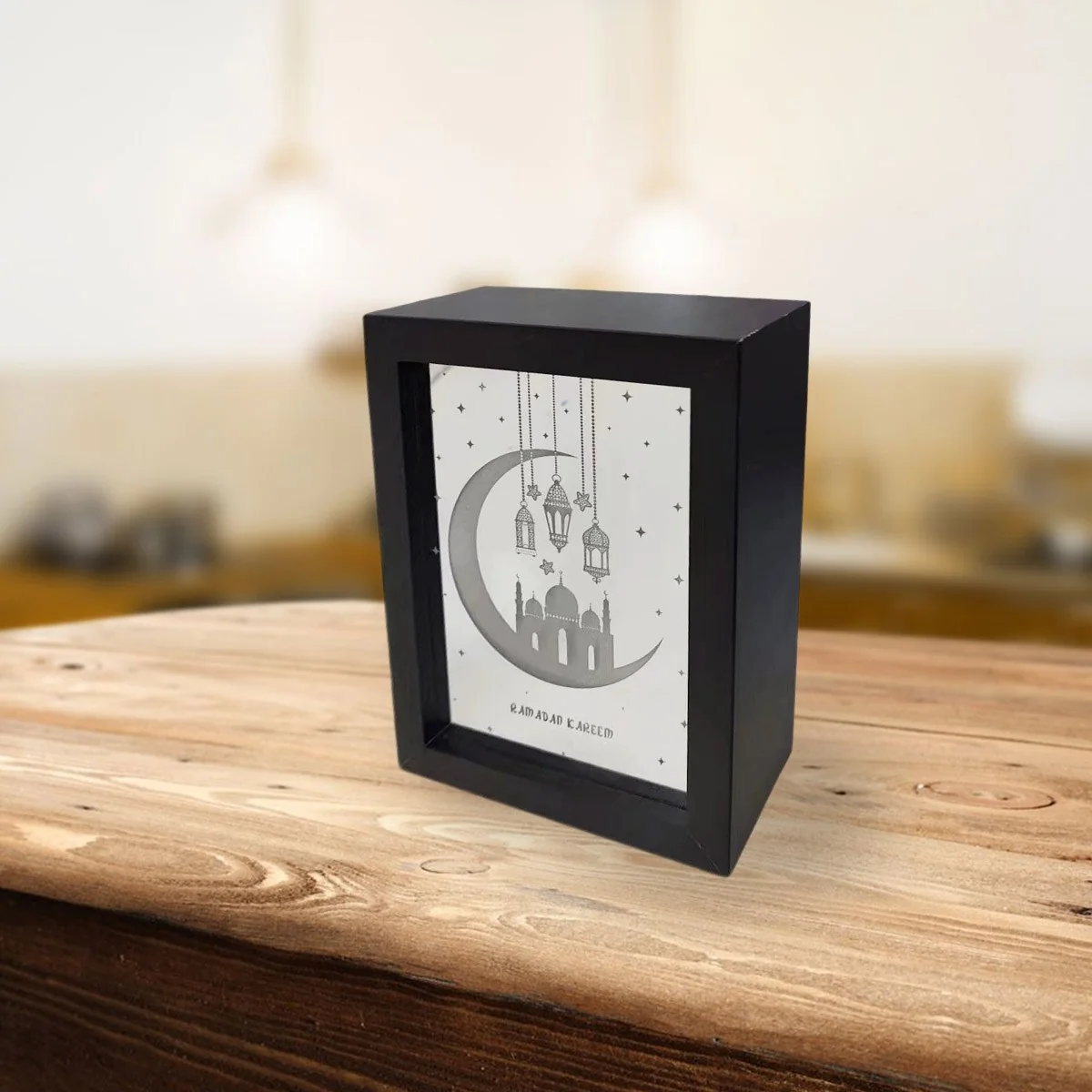 Ramadan Light Box Ornament Black — detail