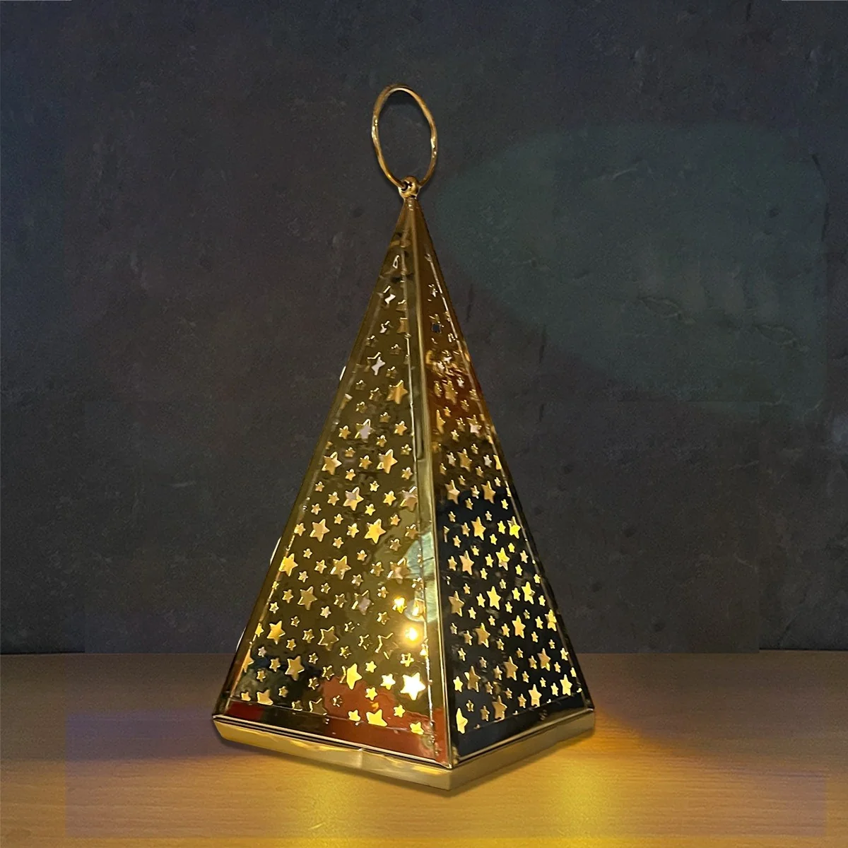 Ramadan Lantern-LED+Song 14*14*29cm 36pcs — angle view