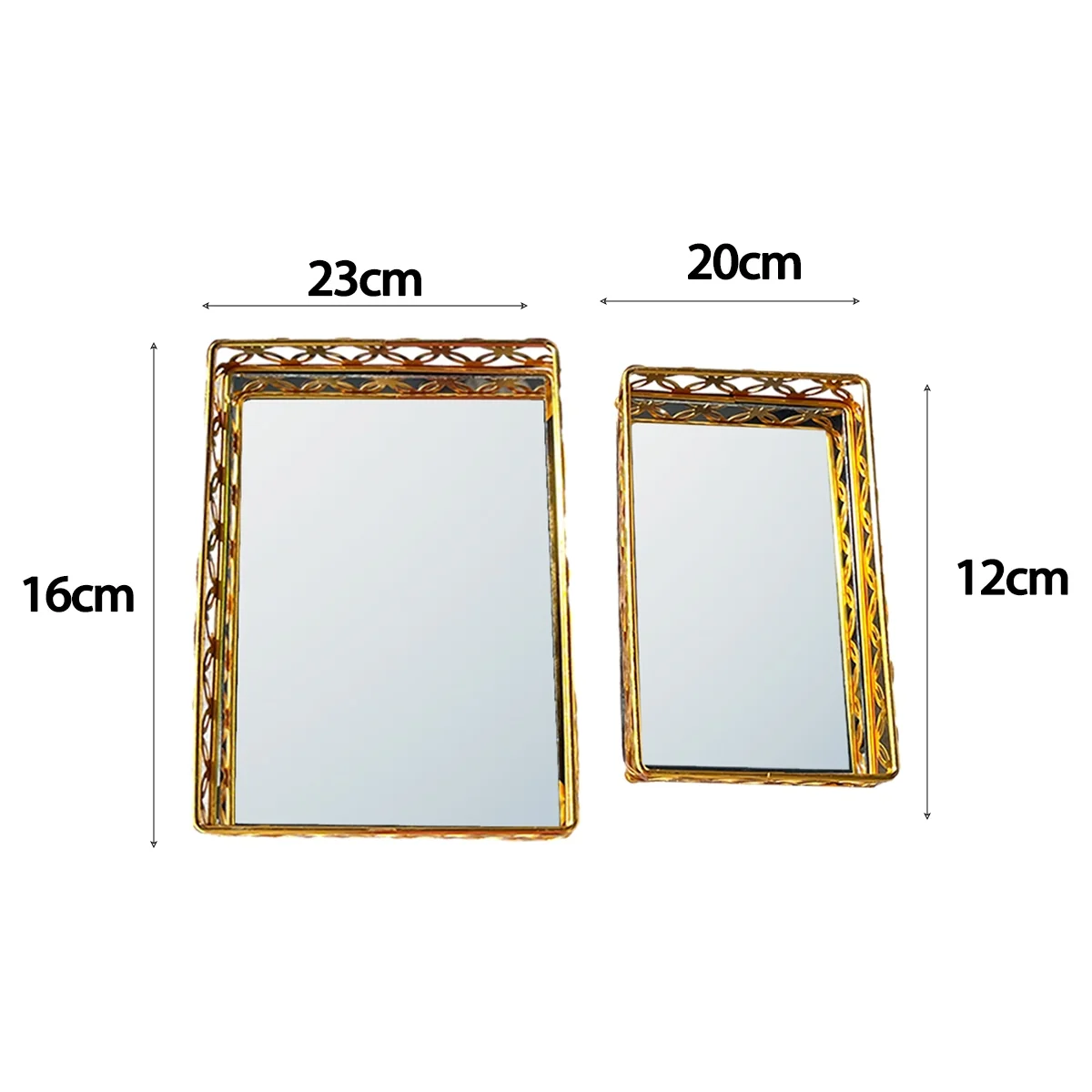 Mirror Tray Set — angle view