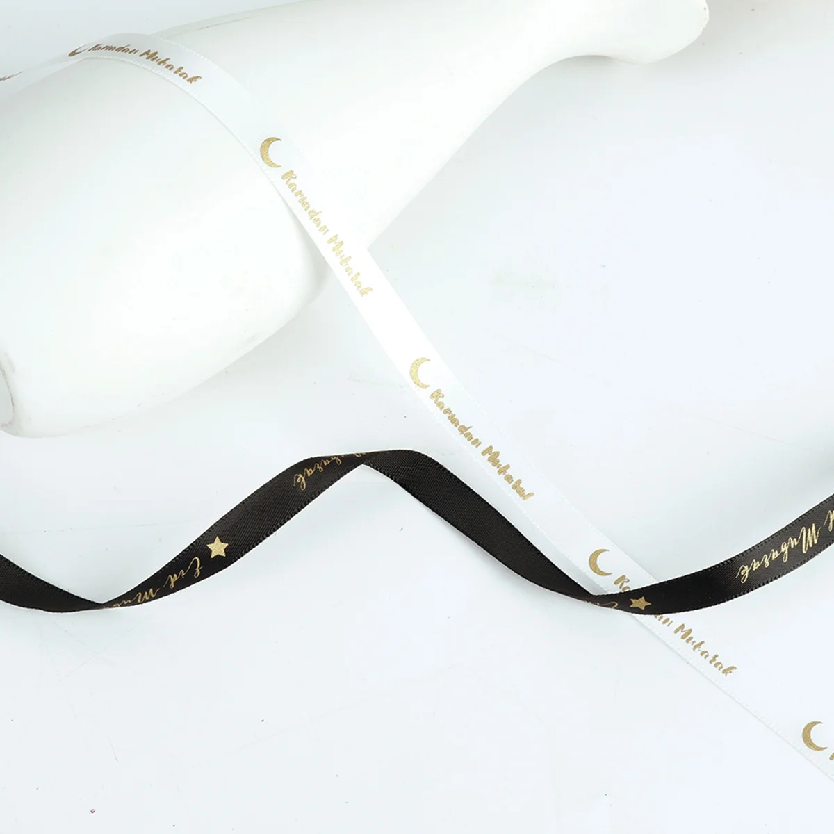 Eid Gift Wrapping Ribbon 300cm Black — front view