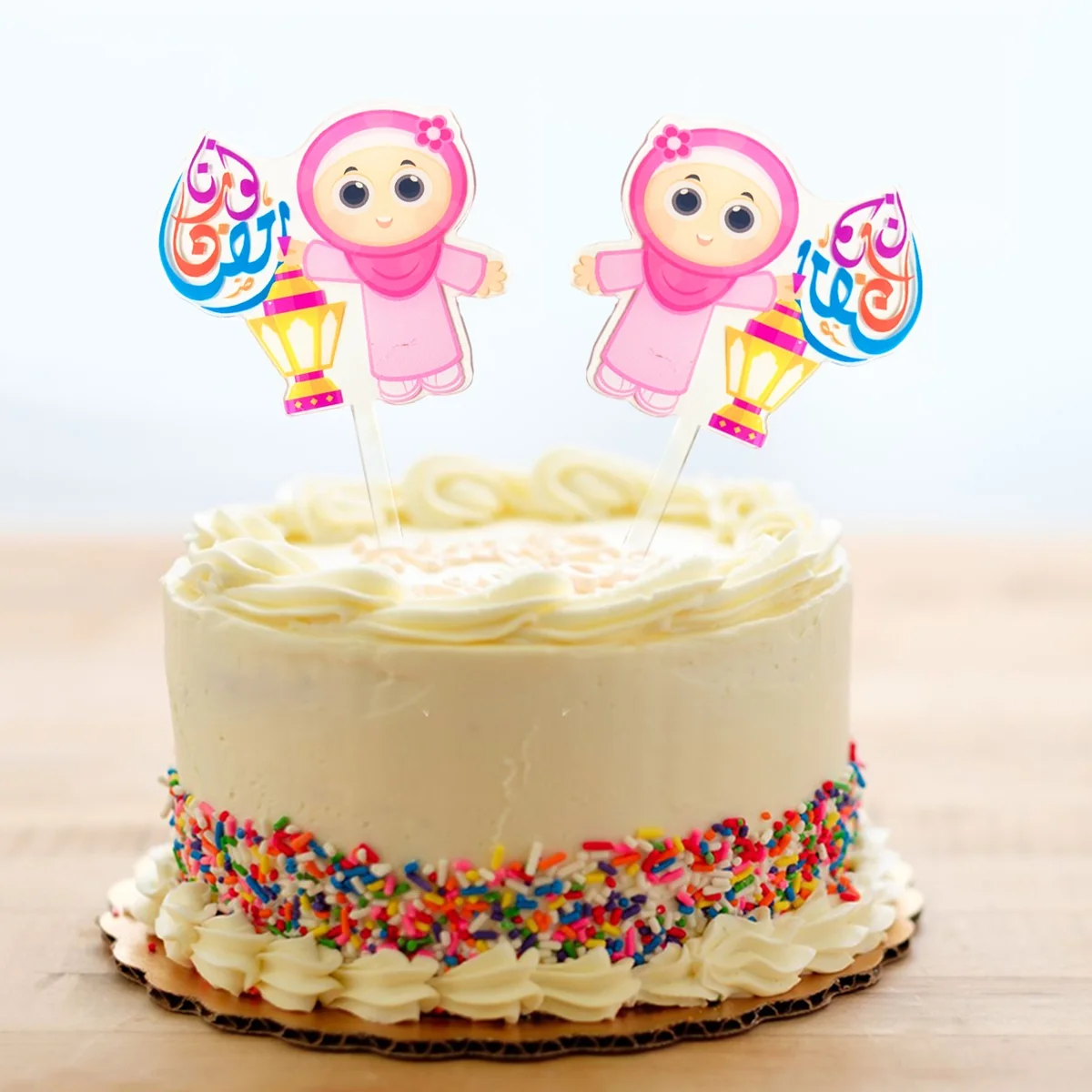 Eid Acrylic Cake Topper — angle view