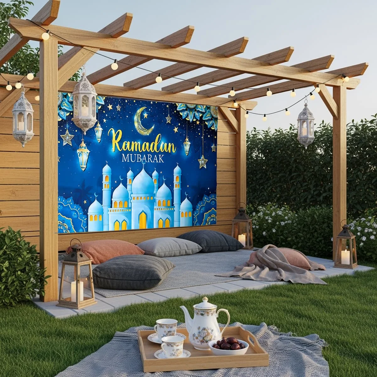 Ramadan Backdrop-blue — detail