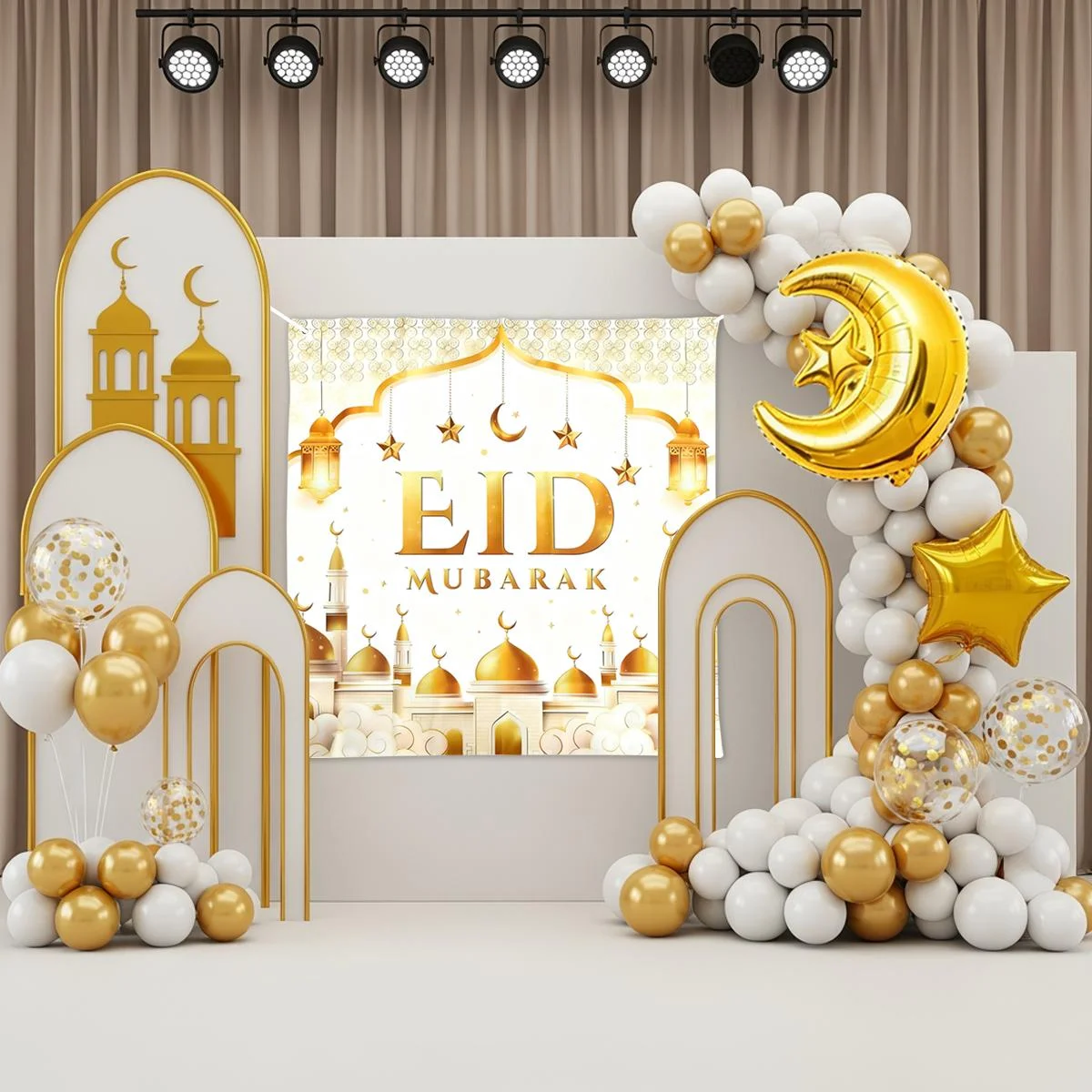 Ramadan balloon set-70pcs — angle view