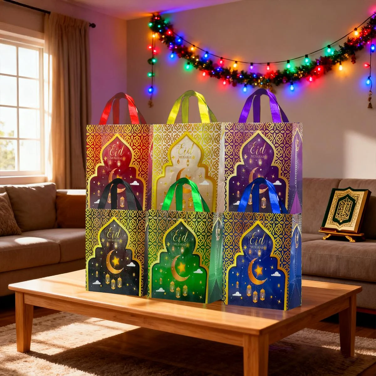 Ramadan Gift Bags - 12pcs
5024 Series, 2 of each of the six colors
29*27*12 — angle view